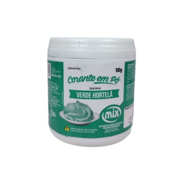 CORANTE VERDE HORTELÃ ALIMENTÍCIO 100G
