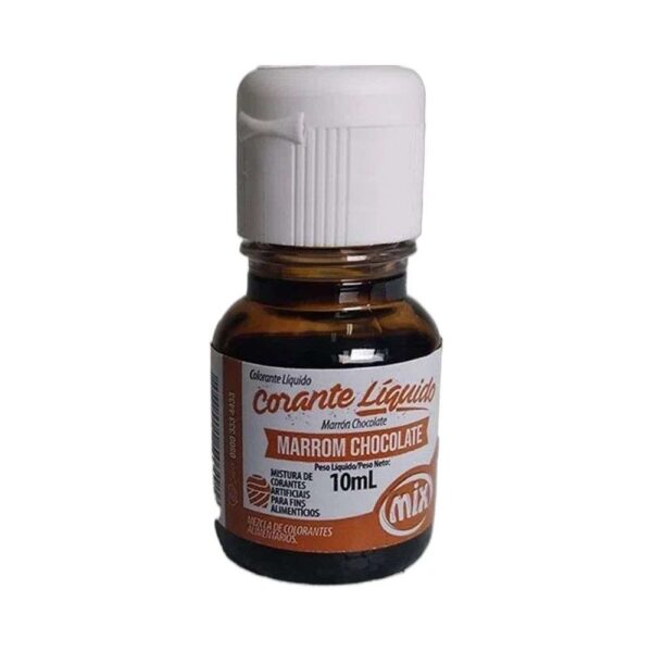 CORANTE MARROM CHOCOLATE ALIMENTÍCIO 10ML