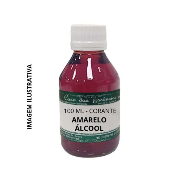 Corante amarelo álcool 100ml