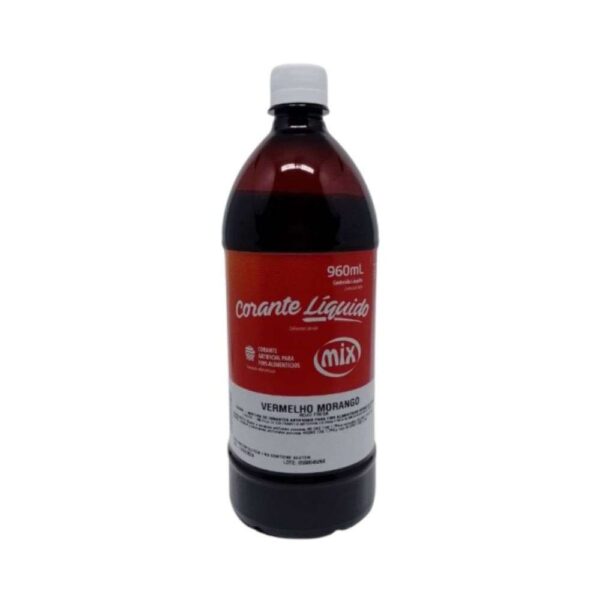 CORANTE VERMELHO MORANGO ALIMENTÍCIO 960ML