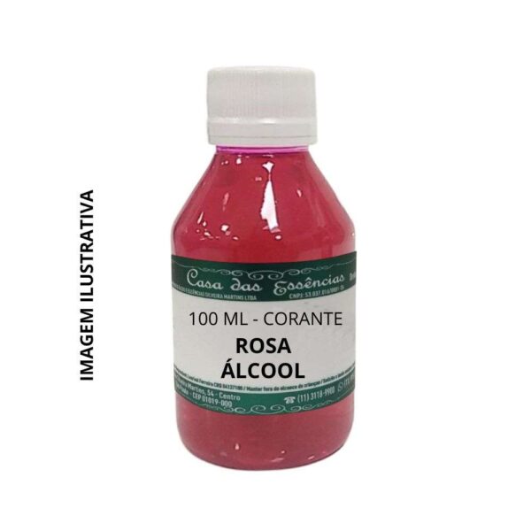 Corante Rosa Álcool - 100ML