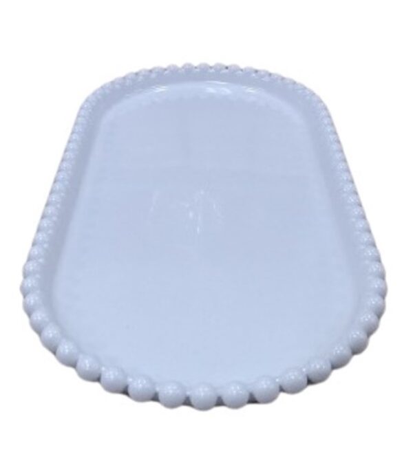 BANDEJA ACRILICO OVAL BRANCA