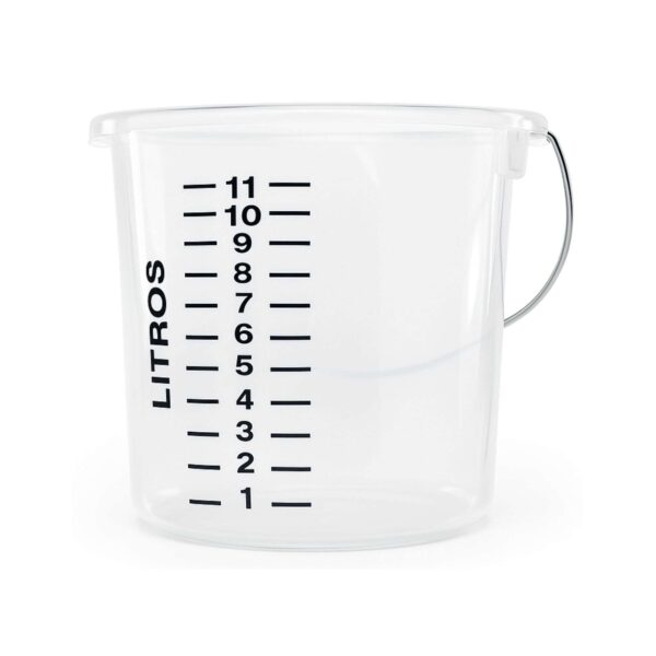 BALDE 12 LITROS TRANSPARENTE PP GRADUADO