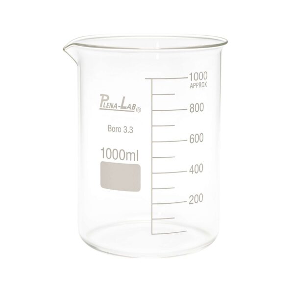 BECKER DE VIDRO 1000 ML GRADUADO