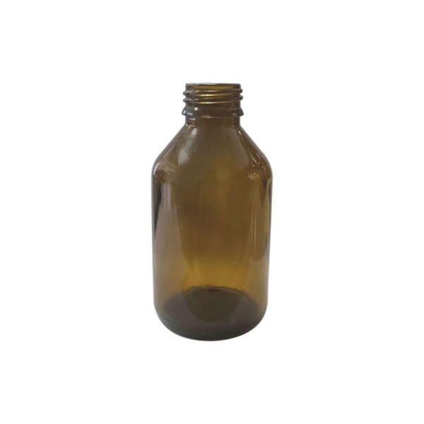Vidro âmbar 200ml (B28mm) sem tampa