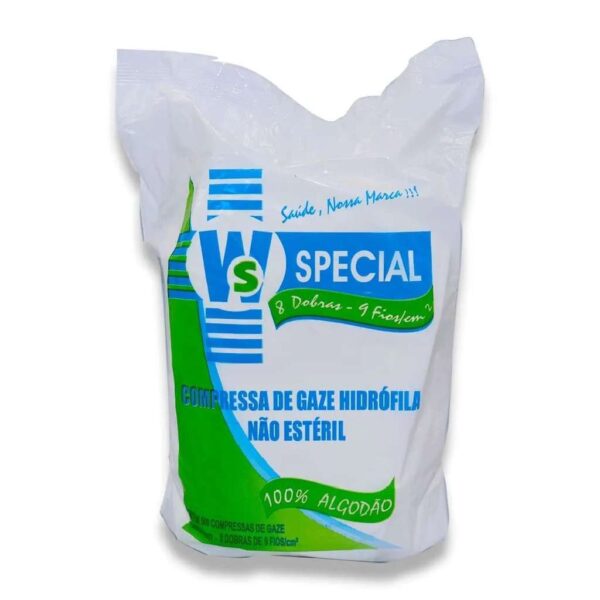 COMPRESSA DE GAZE 9 FIOS (WS ESPECIAL) - C/ 500UN
