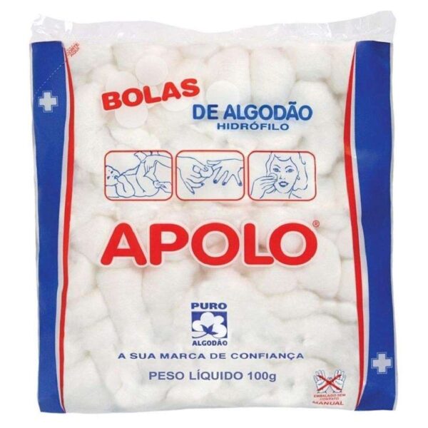ALGODÃO BOLA BRANCO - 100G (APOLO)