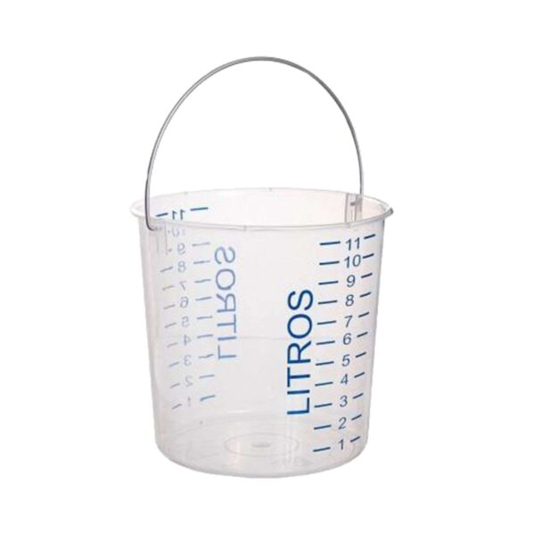BALDE 10 LITROS TRANSPARENTE PP GRADUADO