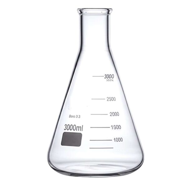 ERLENMEYER 3000ML DE VIDRO