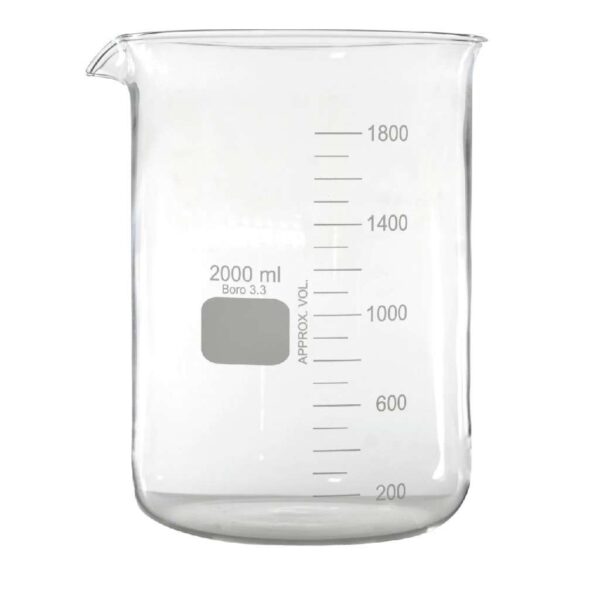 BECKER DE VIDRO 2000ML GRADUADO