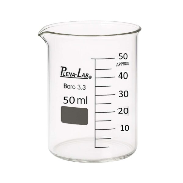 BECKER DE VIDRO 50 ML GRADUADO