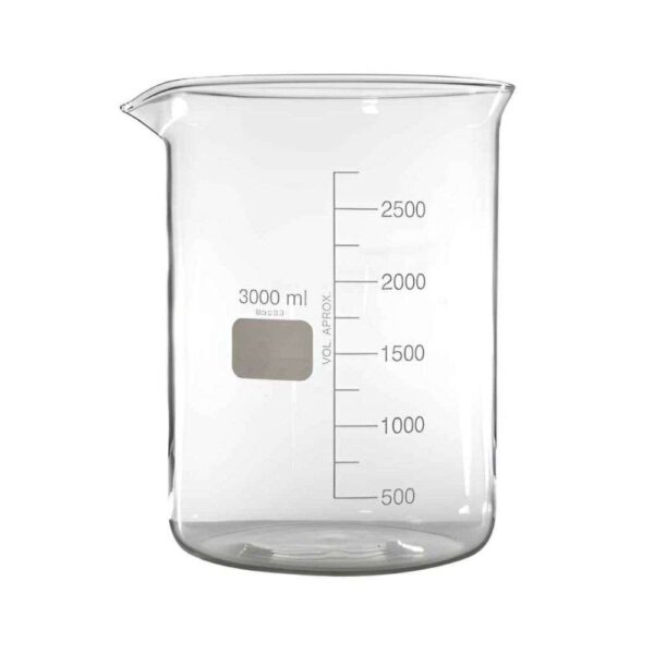 BECKER DE VIDRO 3000ML GRADUADO