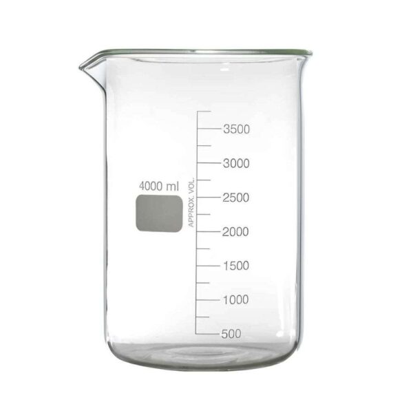 BECKER DE VIDRO 4000ML GRADUADO