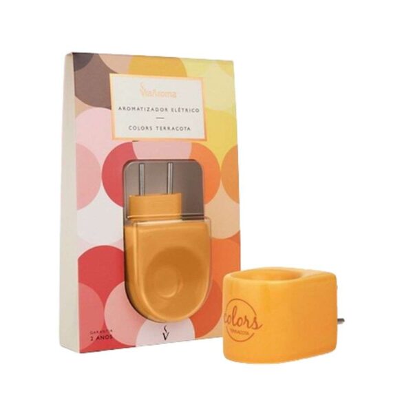 Difusor Elétrico de Tomada Cerâmica Color (LARANJA)