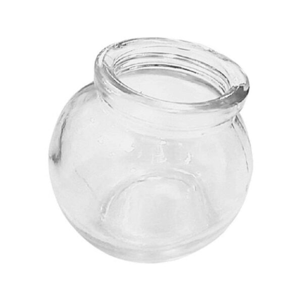 Pote Vidro Torto 170ml (B40mm) sem tampa - unidade