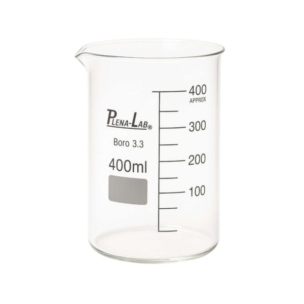 BECKER DE VIDRO 400 ML GRADUADO