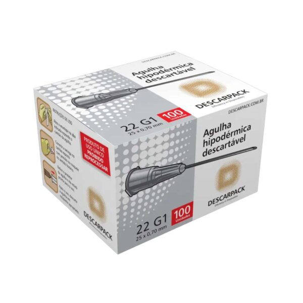 AGULHA BD 25X70 - CX C/100UN - Imagem 2