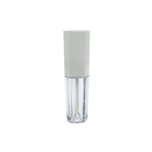FRASCO GLOSS 4ML QUADRADINHO TAMPA HASTE BRANCA - UN