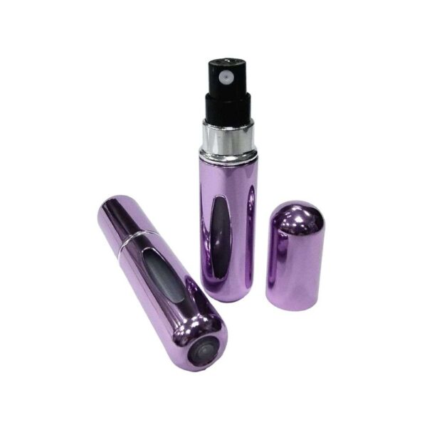 Porta Perfume Atomizador 5 Ml (Lilás) com tampa - unidade