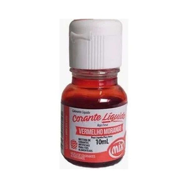 CORANTE VERMELHO MORANGO ALIMENTÍCIO 10ML