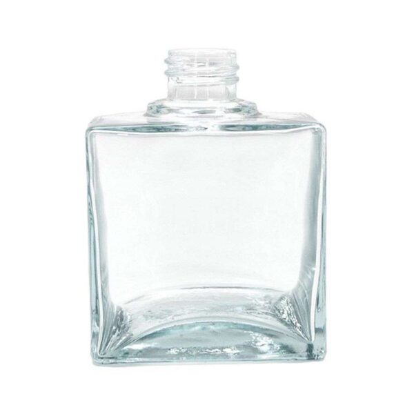 Vidro Cubo Liso350ml (G) sem tampa- unid.