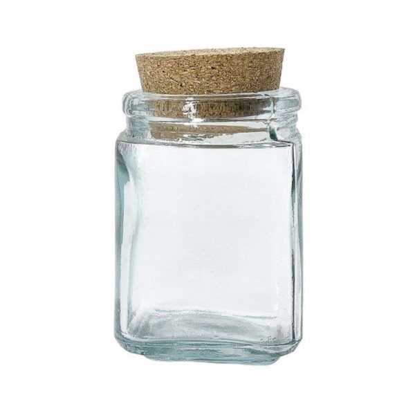 Pote Vidro 200ml quadrado (B45mm) sem tampa - unidade.