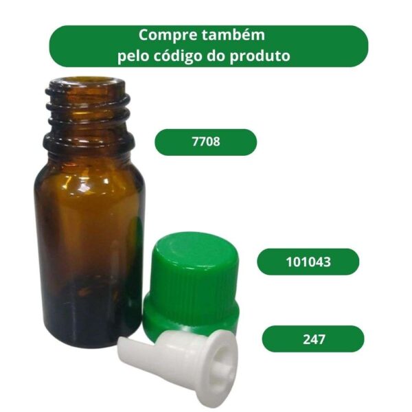 Vidro Âmbar 20ml sem tampa (B18mm)- unidade - Imagem 2