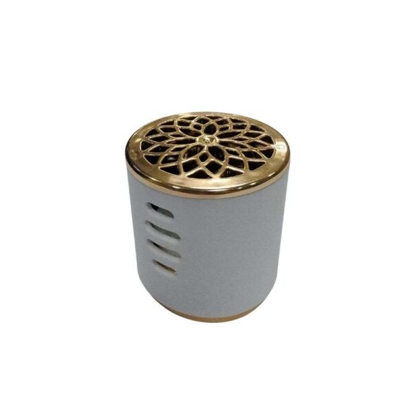 Tampa difusor Ancara 28/410 branco c/ dourado (com feltro e batoque)