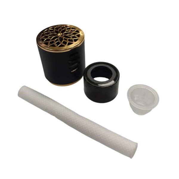 Tampa difusor Ancara 28/410 preto c/ dourado (com feltro e batoque) - Imagem 2