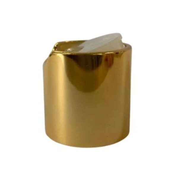 Tampa disck top luxo 24/410 dourada c/ transparente