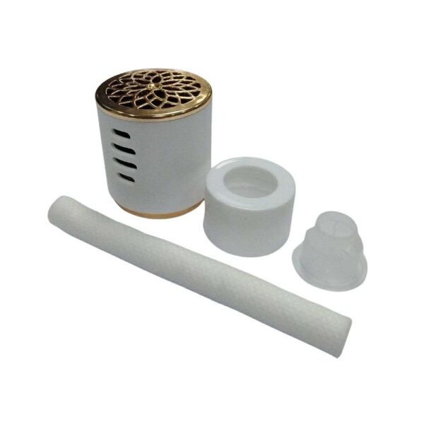 Tampa difusor Ancara 28/410 branco c/ dourado (com feltro e batoque) - Imagem 2