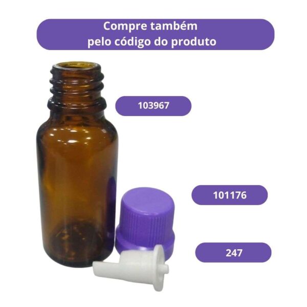 Vidro âmbar 15ml (B18mm) sem tampa - Imagem 2