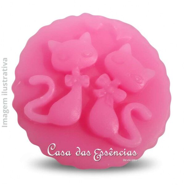 Molde de silicone S-537 REDONDO GATINHOS
