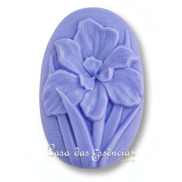 Molde de Silicone S-848 OVAL FLOR DE IRIS