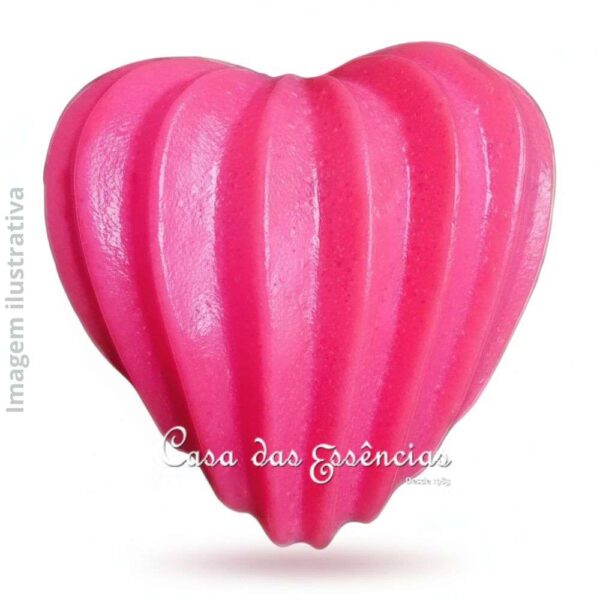 Molde de silicone S-1511 CORAÇÃO CANELADO