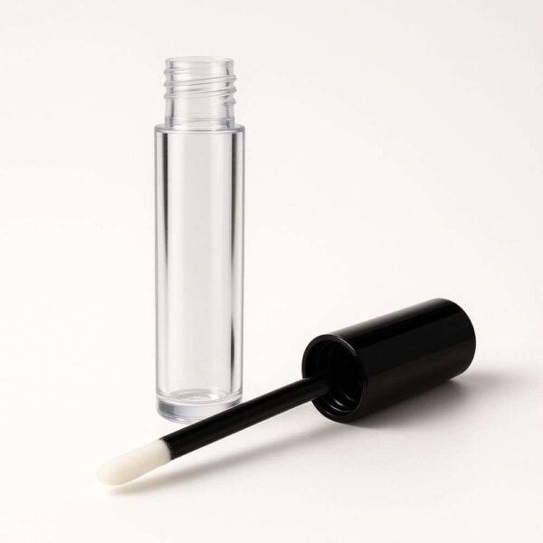 FRASCO GLOSS 4,5ML CILINDRICO TAMPA PRETA - UN