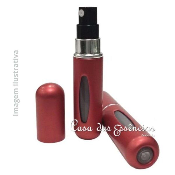 PORTA PERFUME ATOMIZADOR 5 ML (VERMELHO)