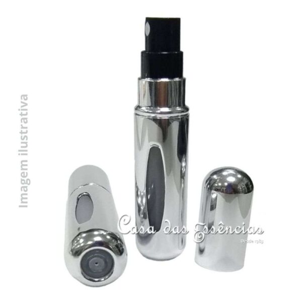 PORTA PERFUME ATOMIZADOR 5 ML (PRATA)