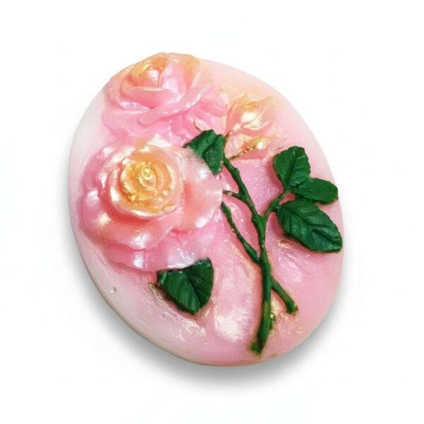 Molde de Silicone S-565 OVAL BOTÃO DE ROSAS