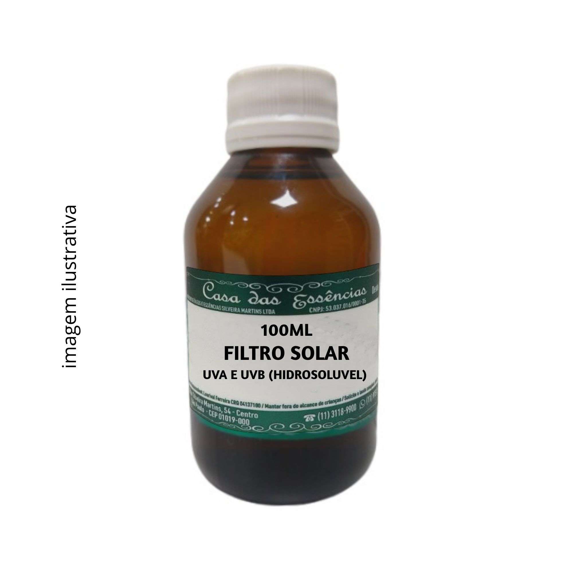 FILTRO SOLAR UVA E UVB (HIDROSSOLÚVEL) - 100ML