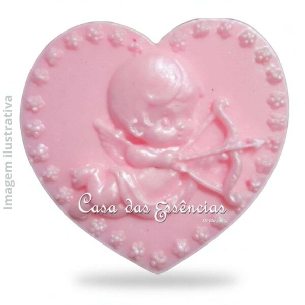 Molde de silicone S-1508 CORAÇÃO CUPIDO