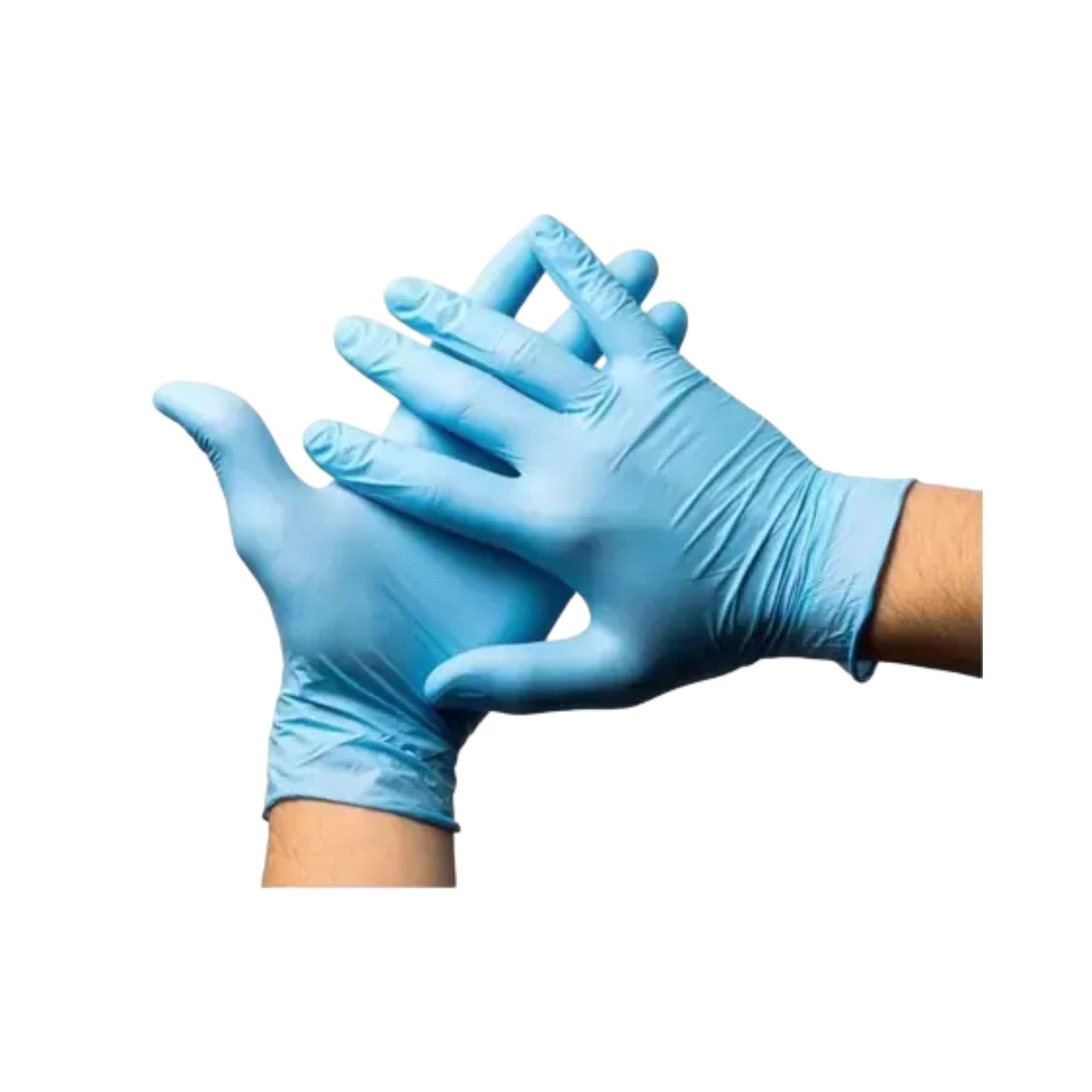 LUVA NITRILICA AZUL (SUPERMAX) M - 100UN