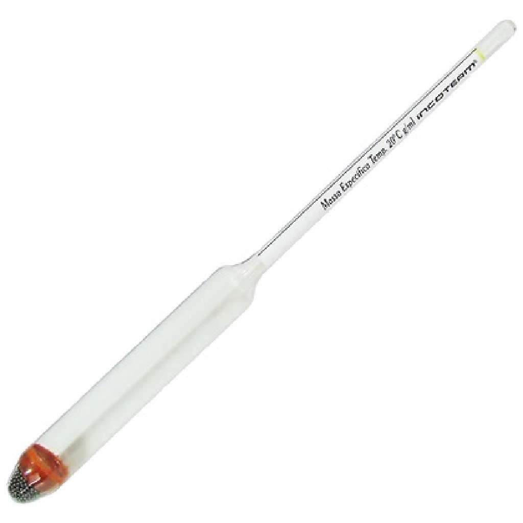 DENSIMETRO MASSA ESPEC. 1,000/1,500:0,005G/ML 290MM CAL 20C