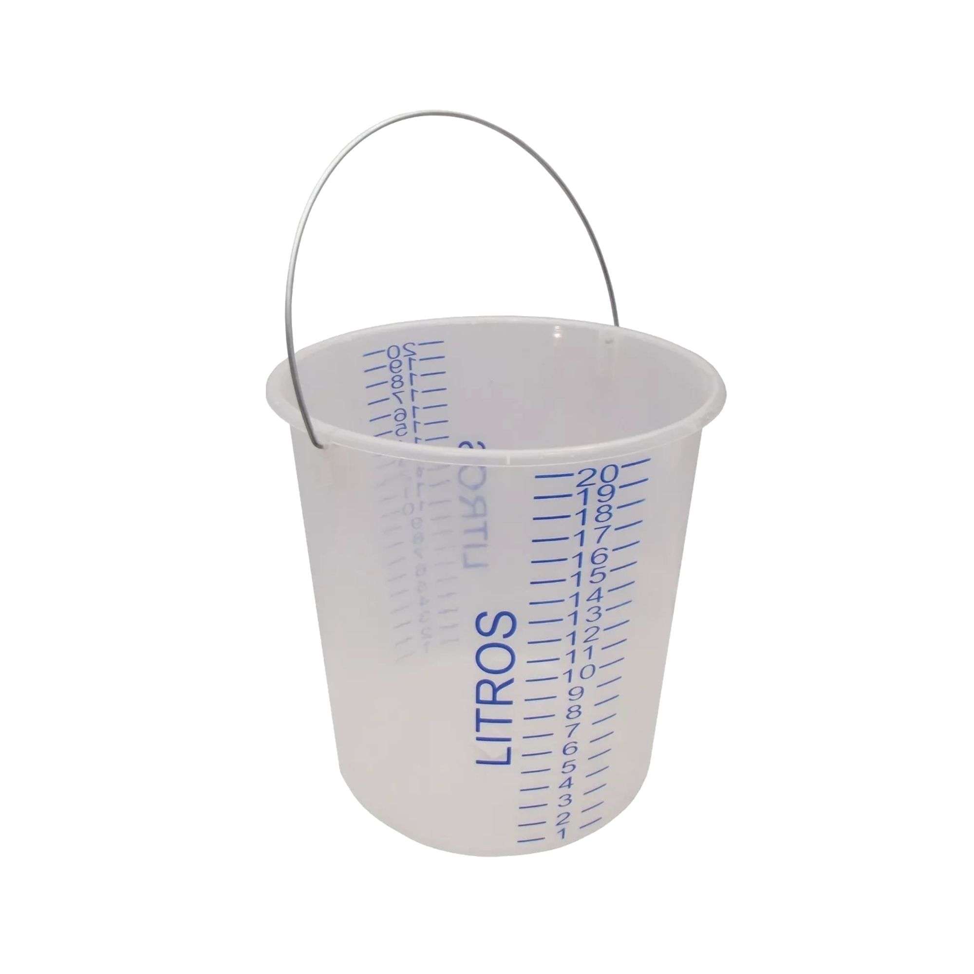 BALDE 20 LITROS TRANSPARENTE PP GRADUADO