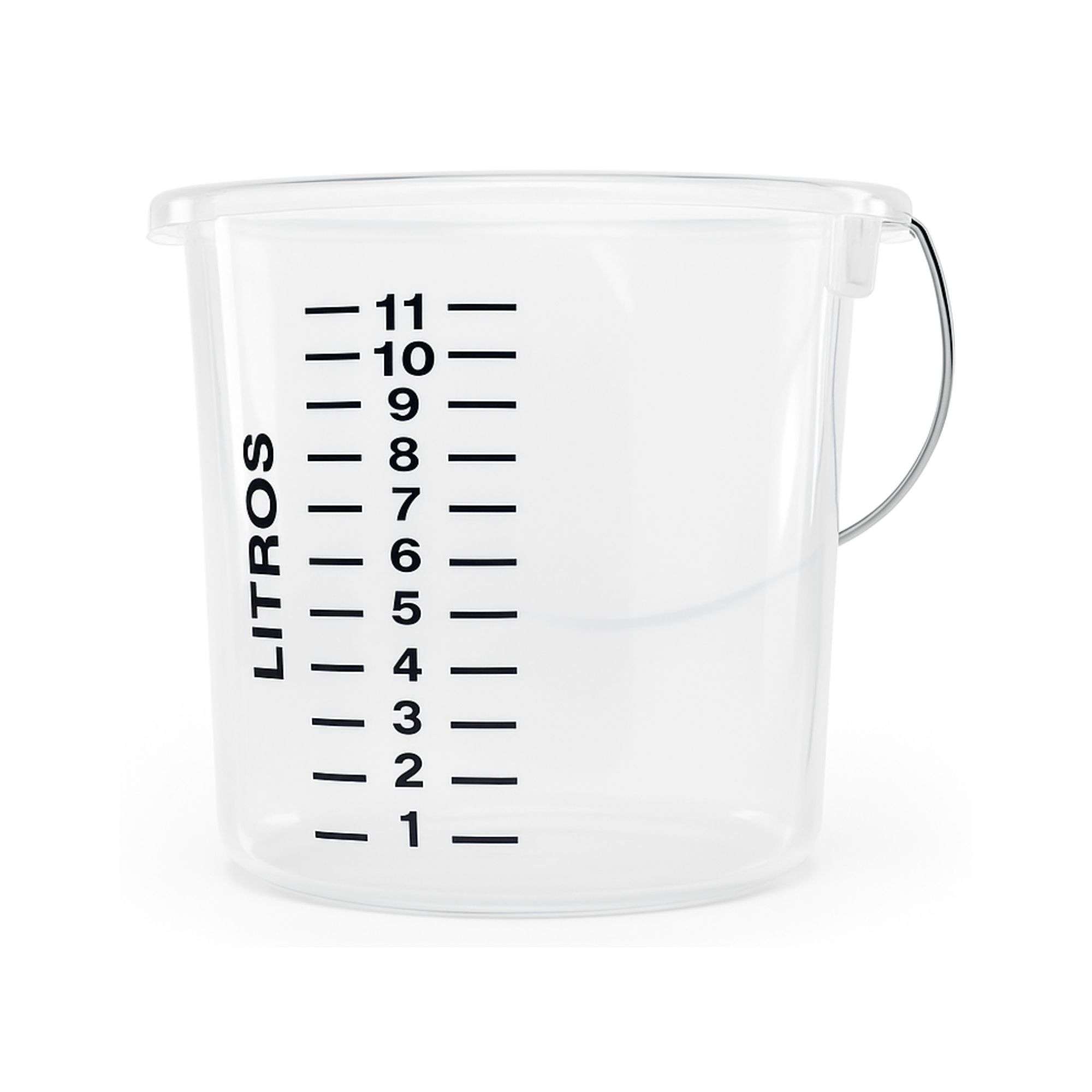 BALDE 12 LITROS TRANSPARENTE PP GRADUADO