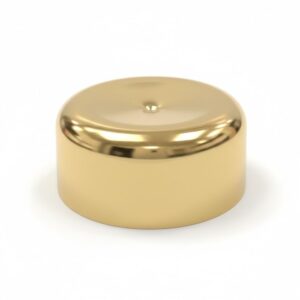 TAMPA POTE 44MM PLÁSTICA METALIZADA DOURADA - UN