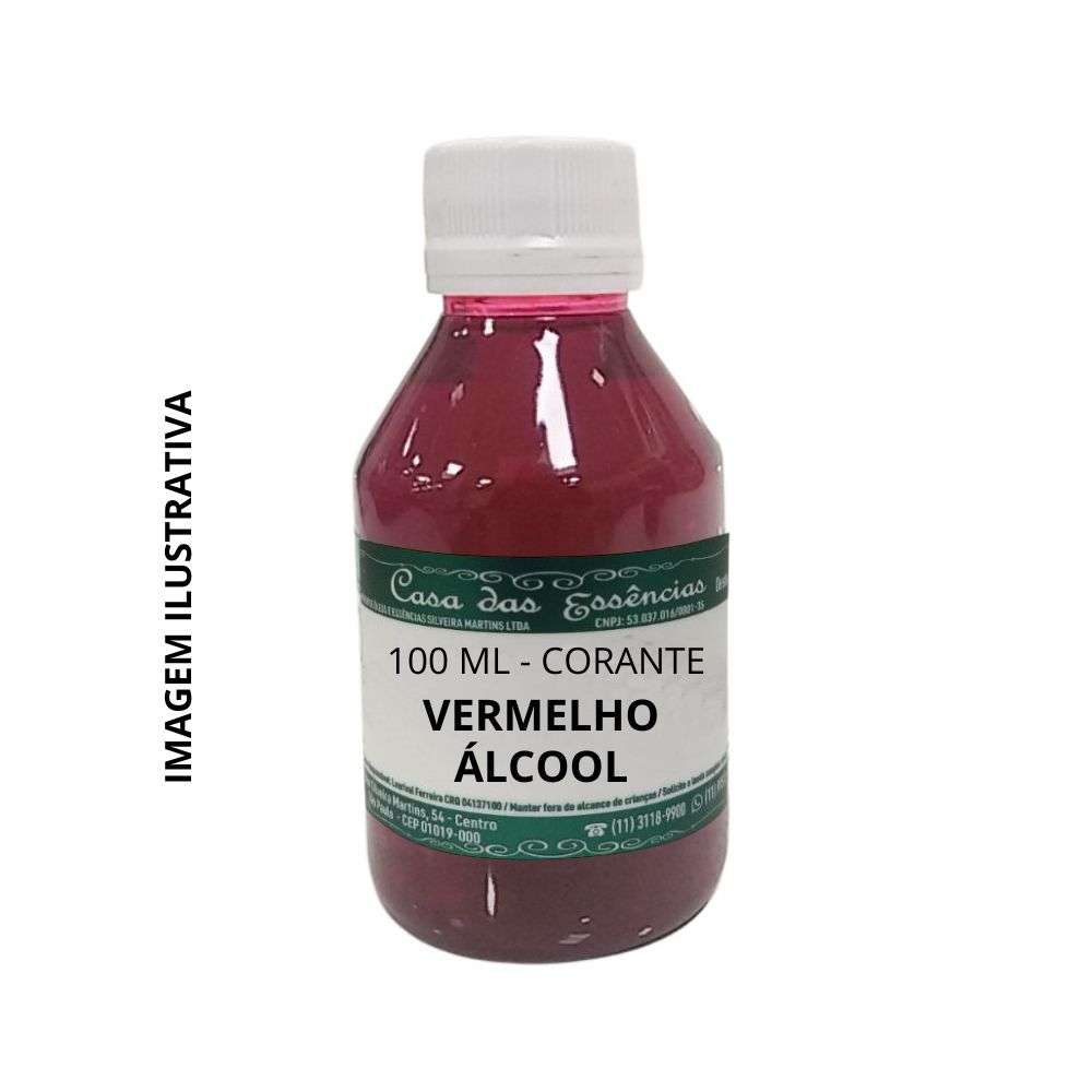 Corante vermelho álcool 100ml